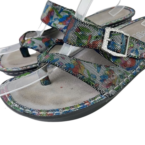 Alegria by Pg Lite Women's Val-376 Floral Colorful Genuine Leather Sandals sz 41 - Picture 9 of 16